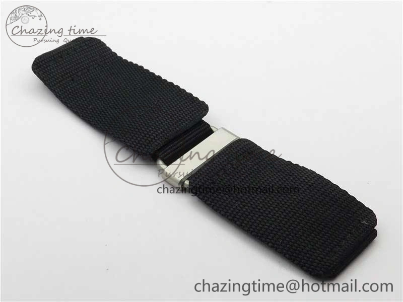 WaterResistant BR03-97 Automatic Power Reserve SS Black Dial on Black Leather Strap A23J (Free Nylon) 5171