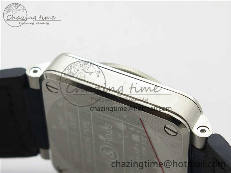EasyCare BR03-97 Automatic Power Reserve SS Blue Dial on Blue Leather Strap A23J (Free Nylon) 5170