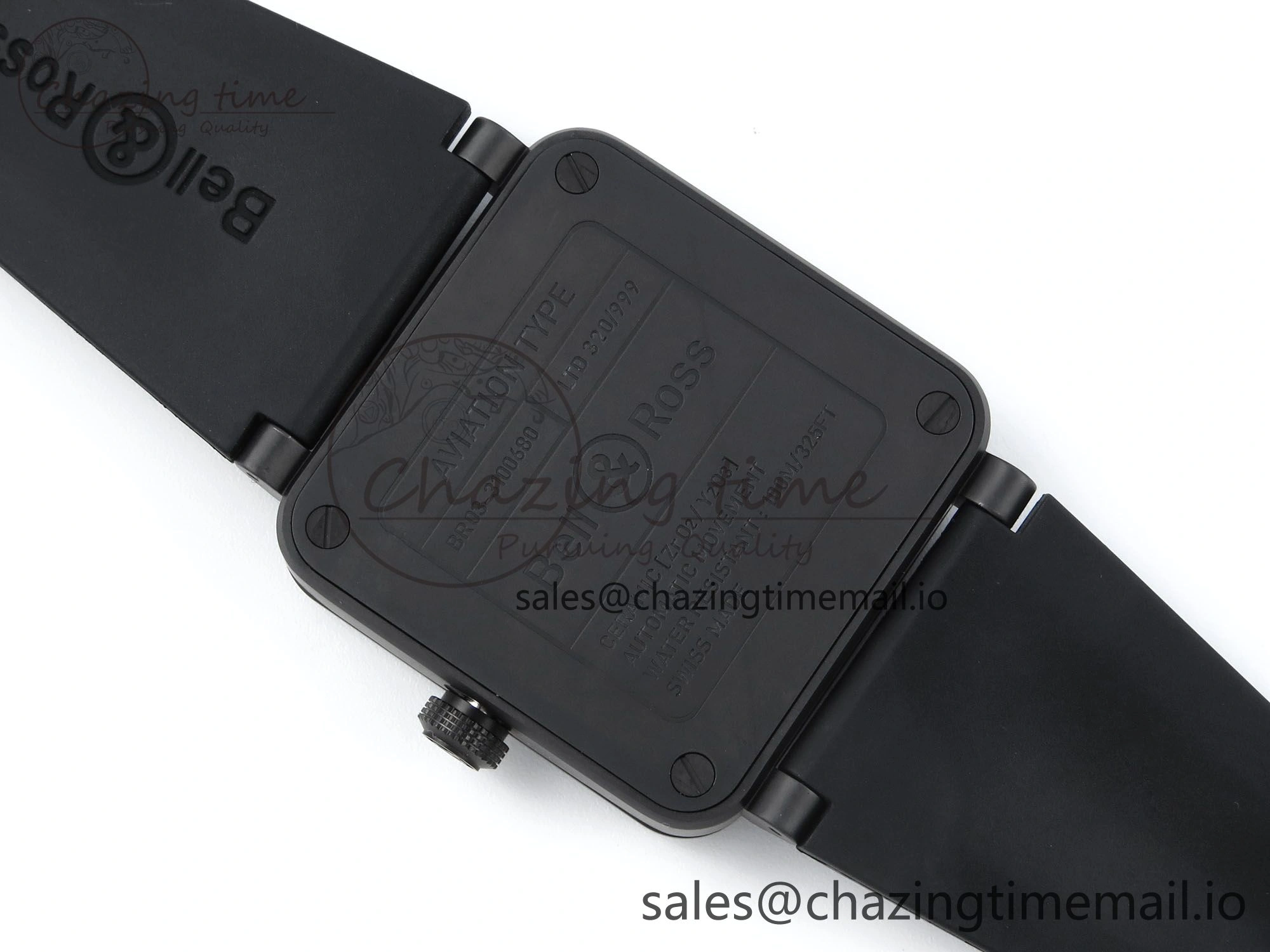 BR03-A 42MM M+F 1:1 Best Edition Black Dial on Black Rubber Strap A Refined 5155