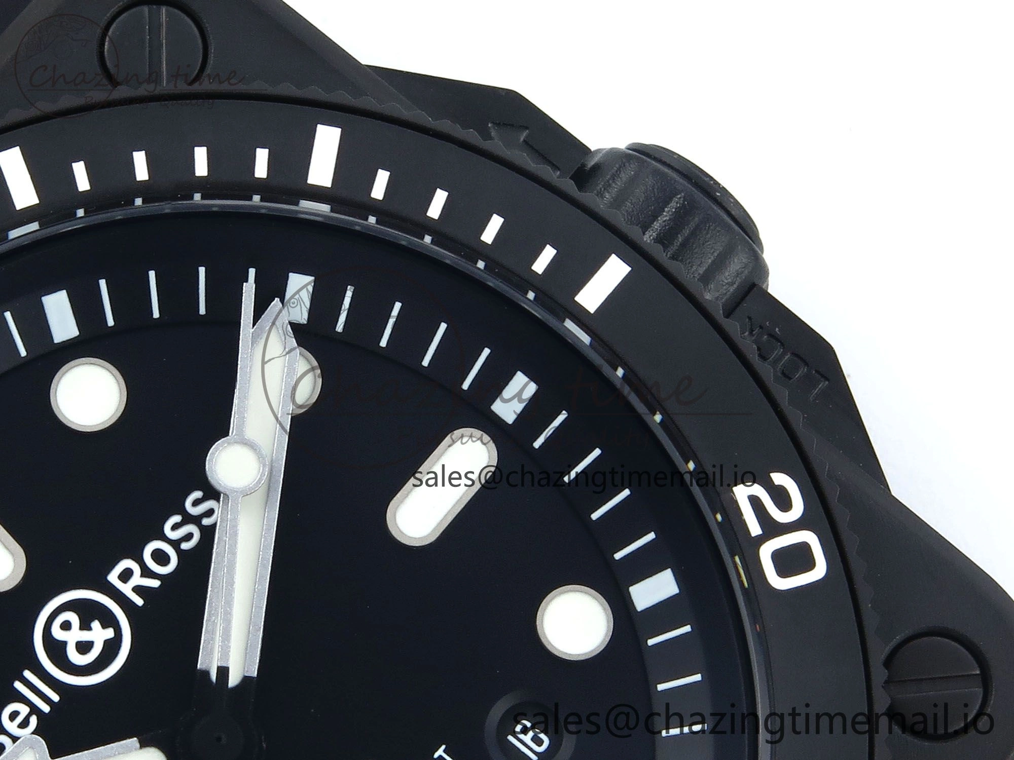 Fashionable BR03 Diver BRF 1:1 Best Edition Black Dial on Black Rubber Strap A 5166