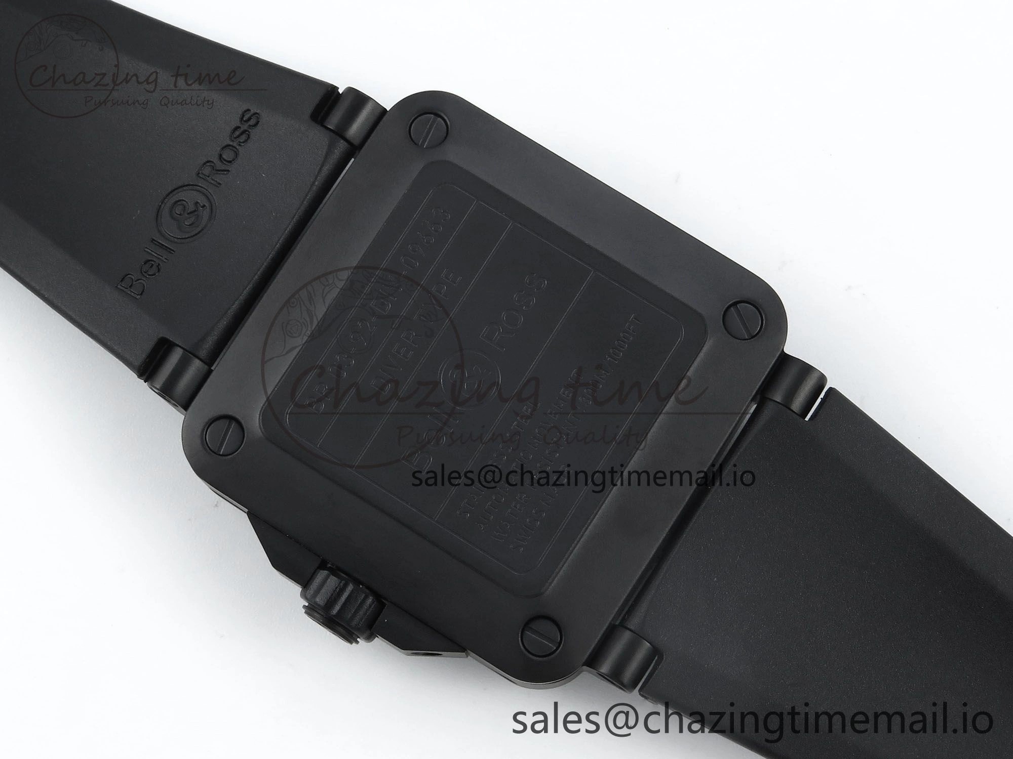 Fashionable BR03 Diver BRF 1:1 Best Edition Black Dial on Black Rubber Strap A 5166