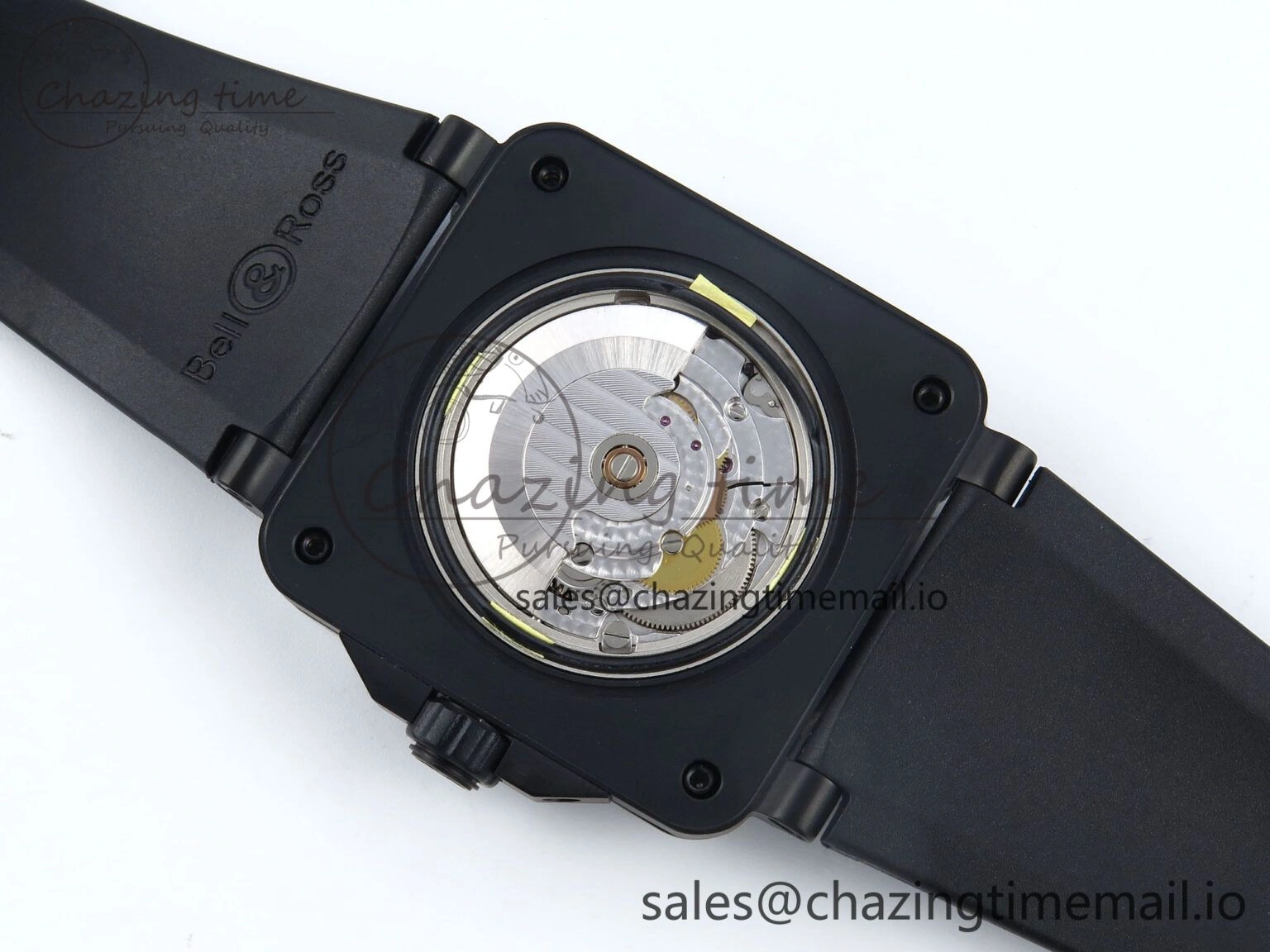 Fashionable BR03 Diver BRF 1:1 Best Edition Black Dial on Black Rubber Strap A 5166