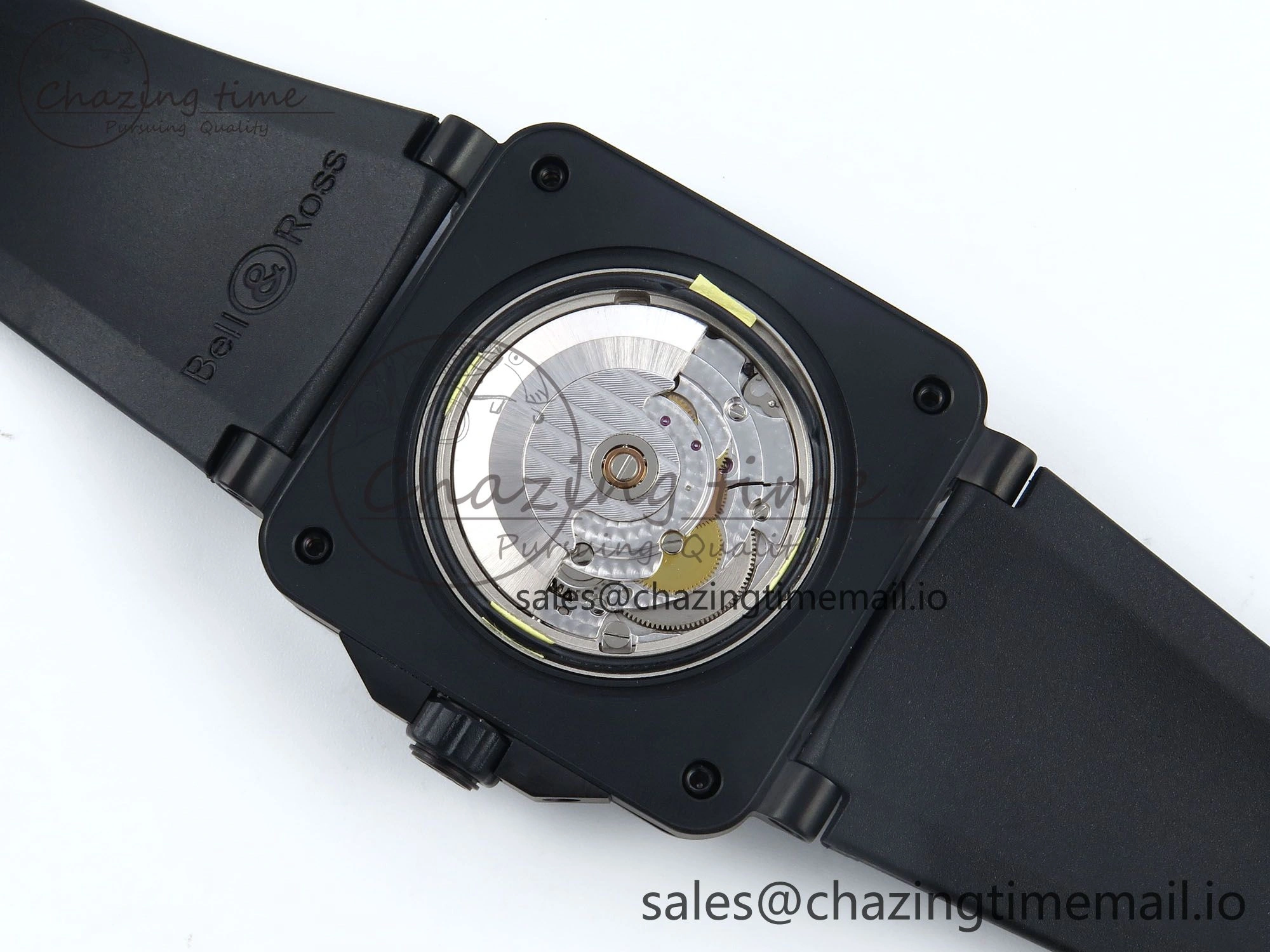 Fashionable BR03 Diver BRF 1:1 Best Edition Black Dial on Black Rubber Strap A 5166
