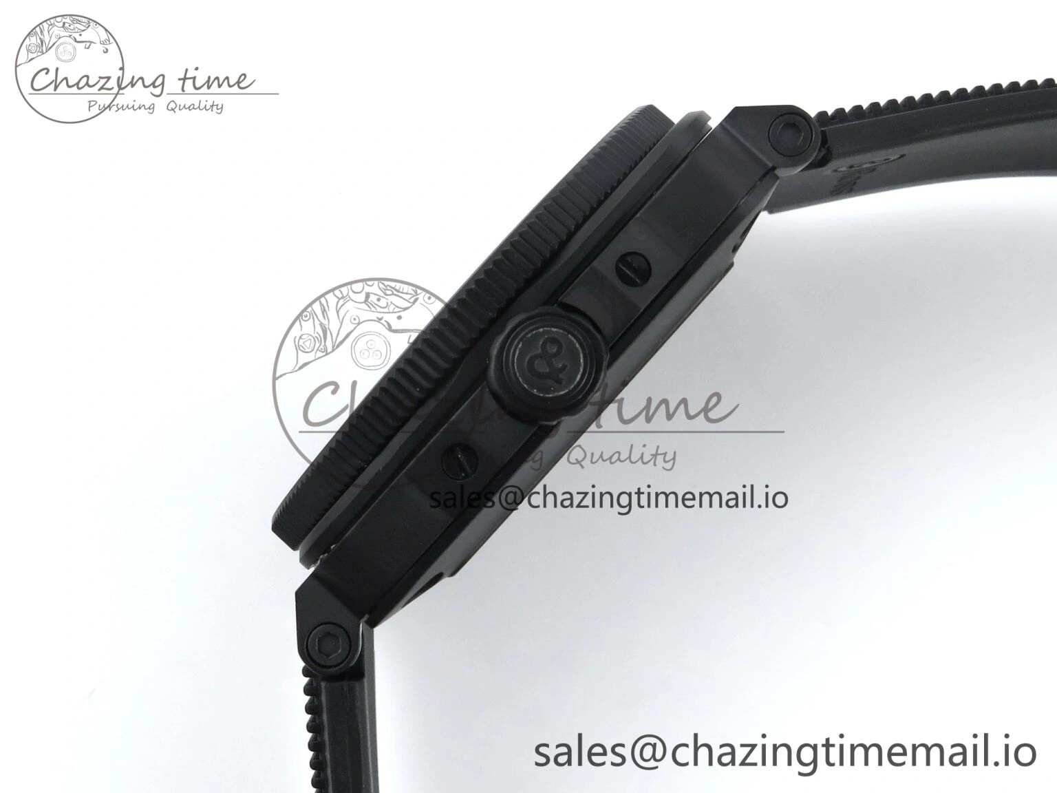 Fashionable BR03 Diver BRF 1:1 Best Edition Black Dial on Black Rubber Strap A 5166