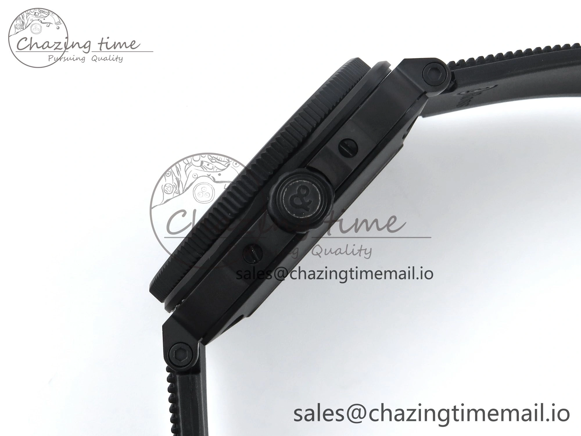 Fashionable BR03 Diver BRF 1:1 Best Edition Black Dial on Black Rubber Strap A 5166
