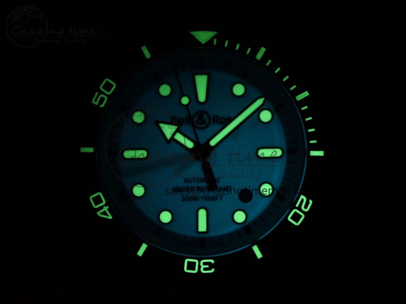 BR03 Full Lume M+F 1:1 Best Edition Blue Dial on Black Rubber Strap A TechFriendly 5151