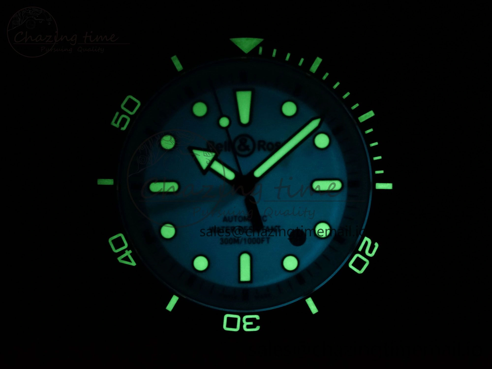 BR03 Full Lume M+F 1:1 Best Edition Blue Dial on Black Rubber Strap A TechFriendly 5151