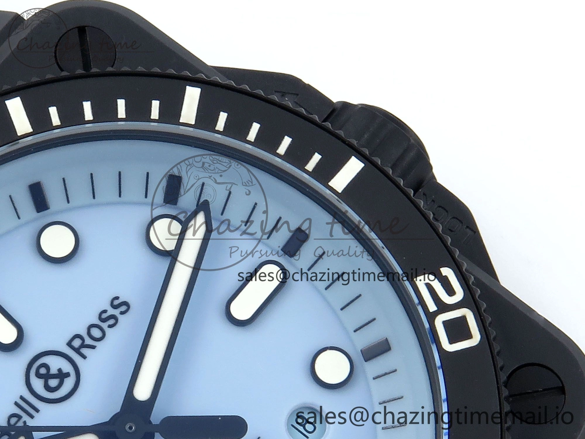 BR03 Full Lume M+F 1:1 Best Edition Blue Dial on Black Rubber Strap A TechFriendly 5151