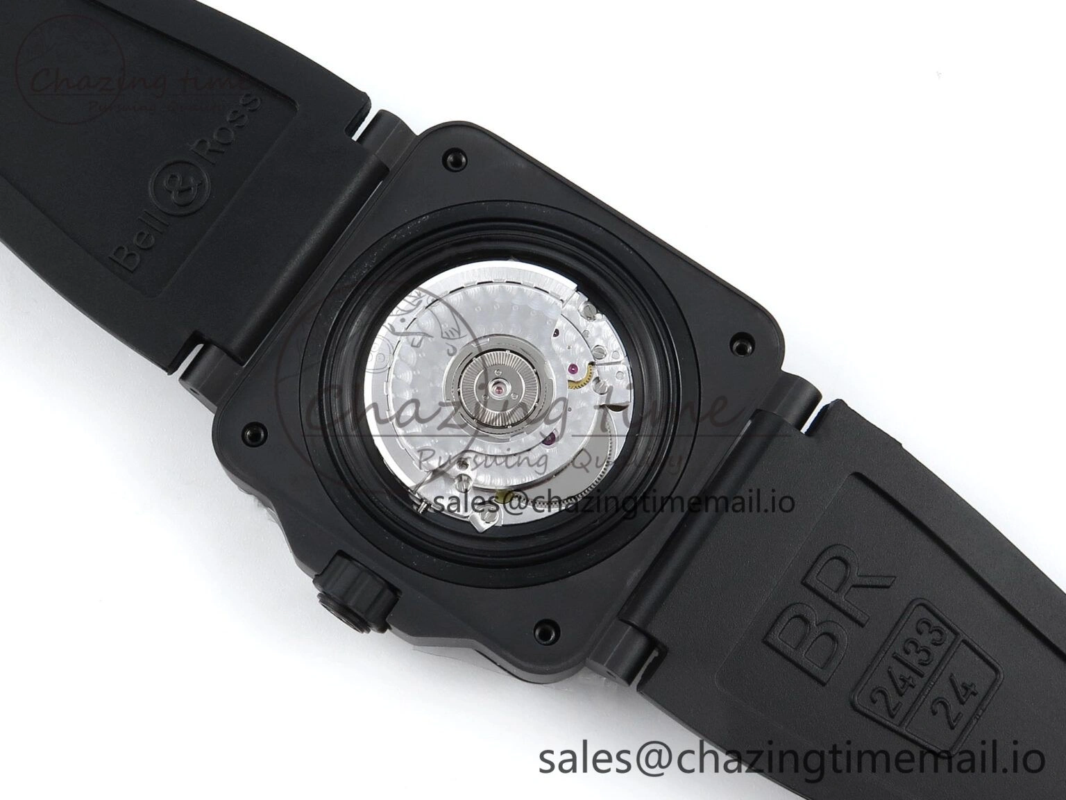 BR03 Full Lume M+F 1:1 Best Edition Green Dial on Black Rubber Strap A SoftTouch 5149