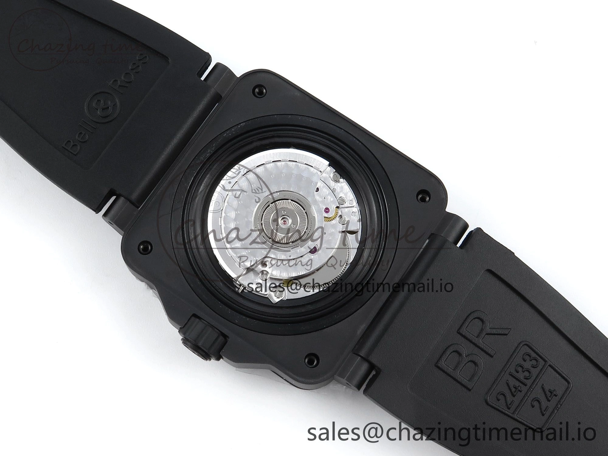 BR03 Full Lume M+F 1:1 Best Edition Green Dial on Black Rubber Strap A SoftTouch 5149