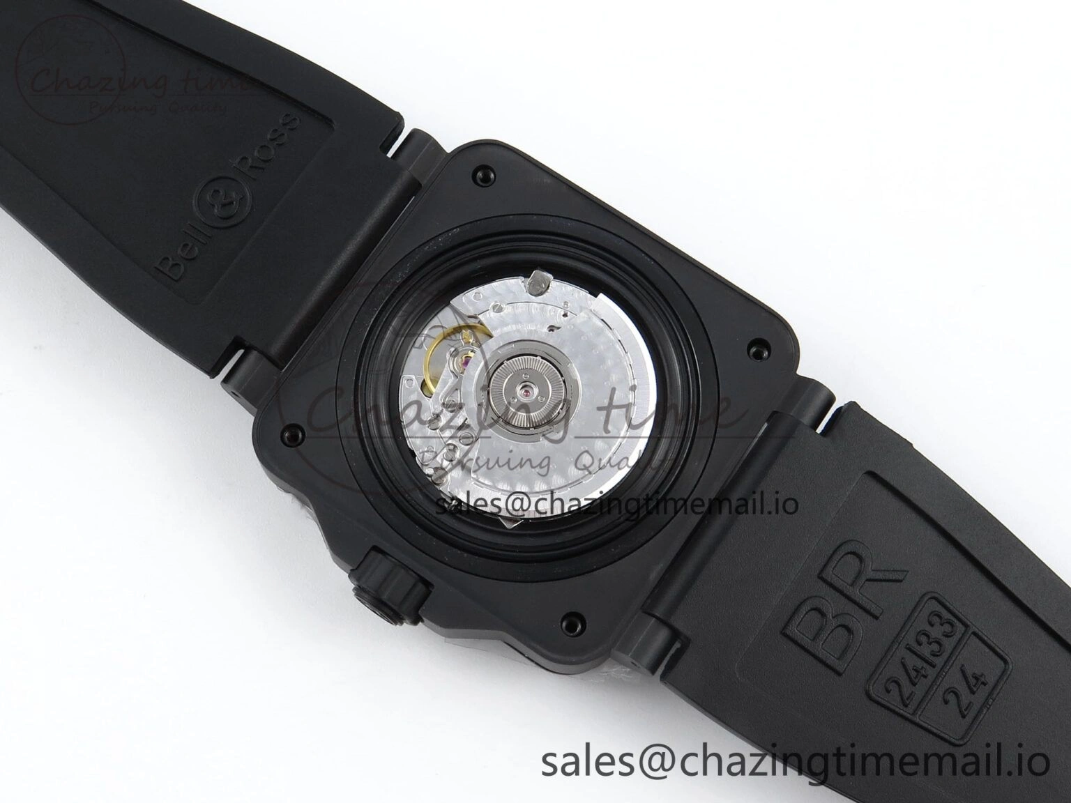 BR03 Full Lume M+F 1:1 Best Edition Green Dial on Black Rubber Strap A SoftTouch 5149