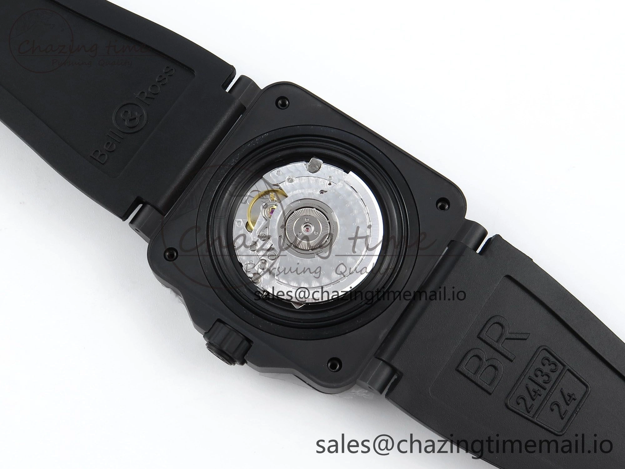 BR03 Full Lume M+F 1:1 Best Edition Green Dial on Black Rubber Strap A SoftTouch 5149