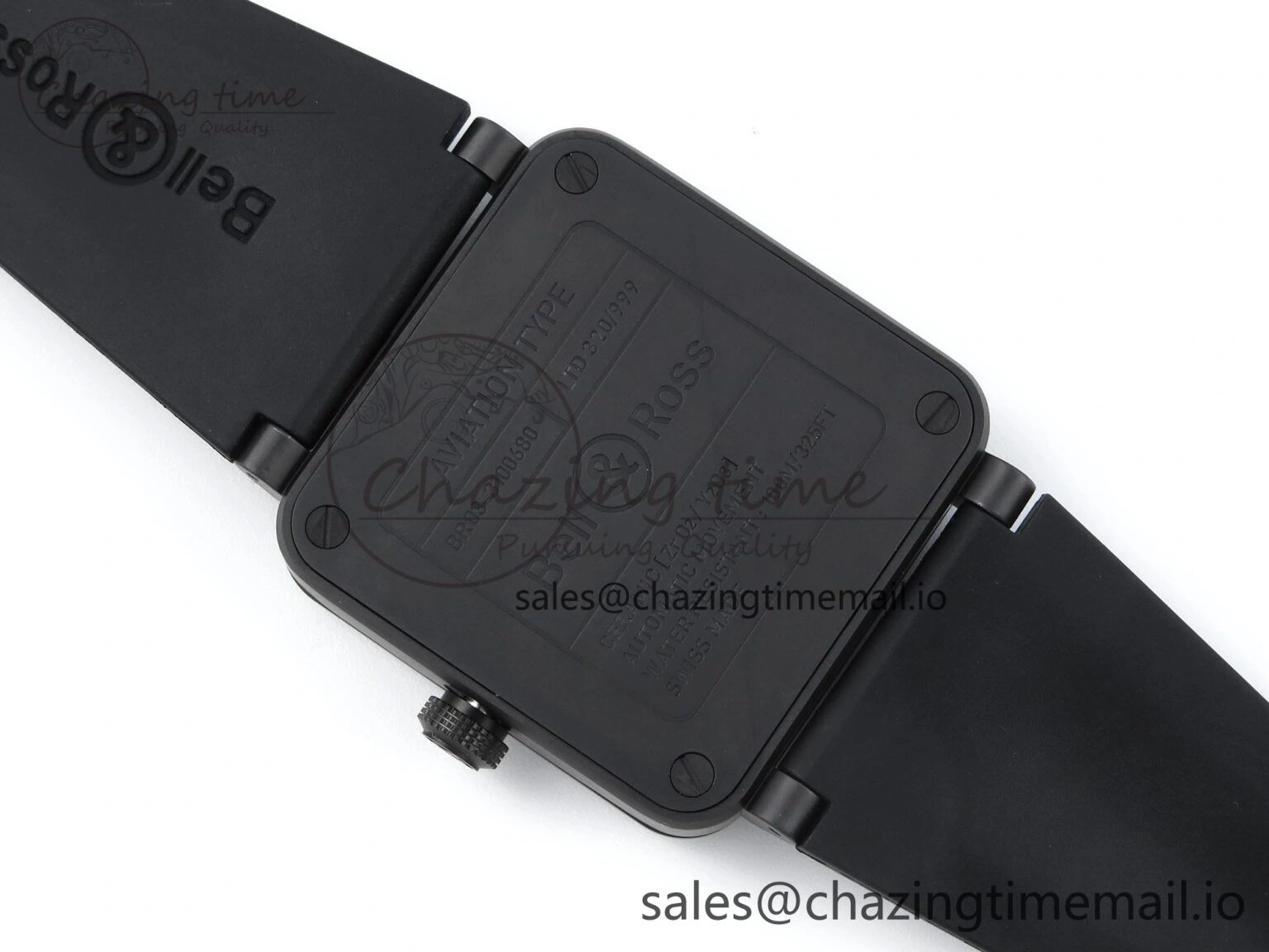 BR03 GyroCompass M+F 1:1 Best Edition Black Dial on Black Rubber Strap A Efficient 5152