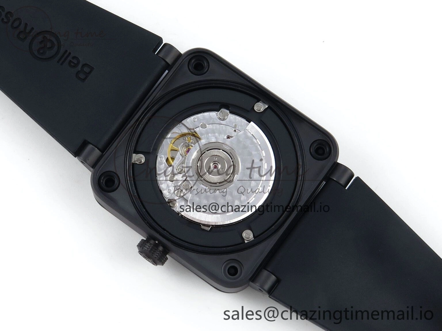 BR03 GyroCompass M+F 1:1 Best Edition Black Dial on Black Rubber Strap A Efficient 5152