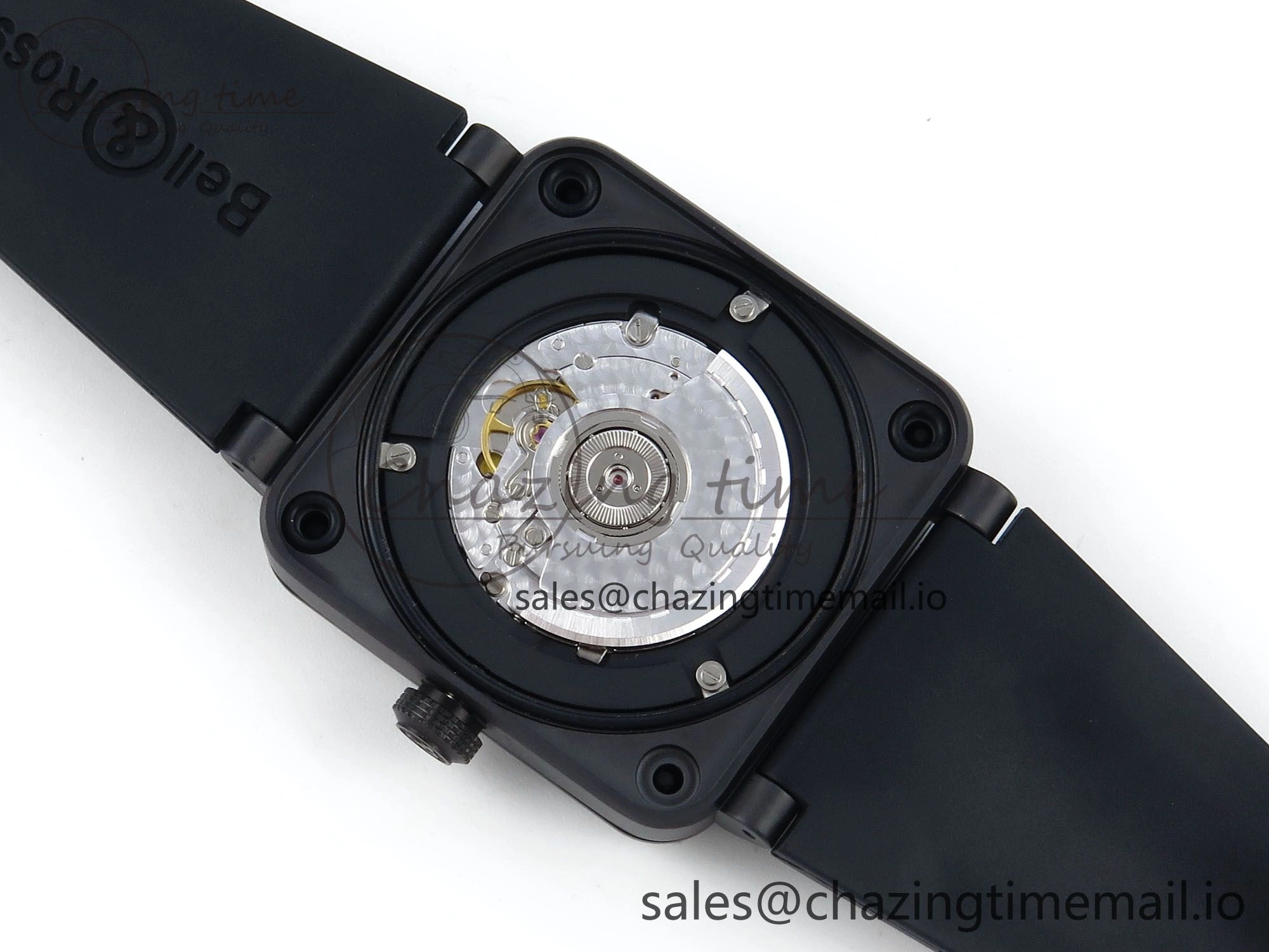 BR03 GyroCompass M+F 1:1 Best Edition Black Dial on Black Rubber Strap A Efficient 5152