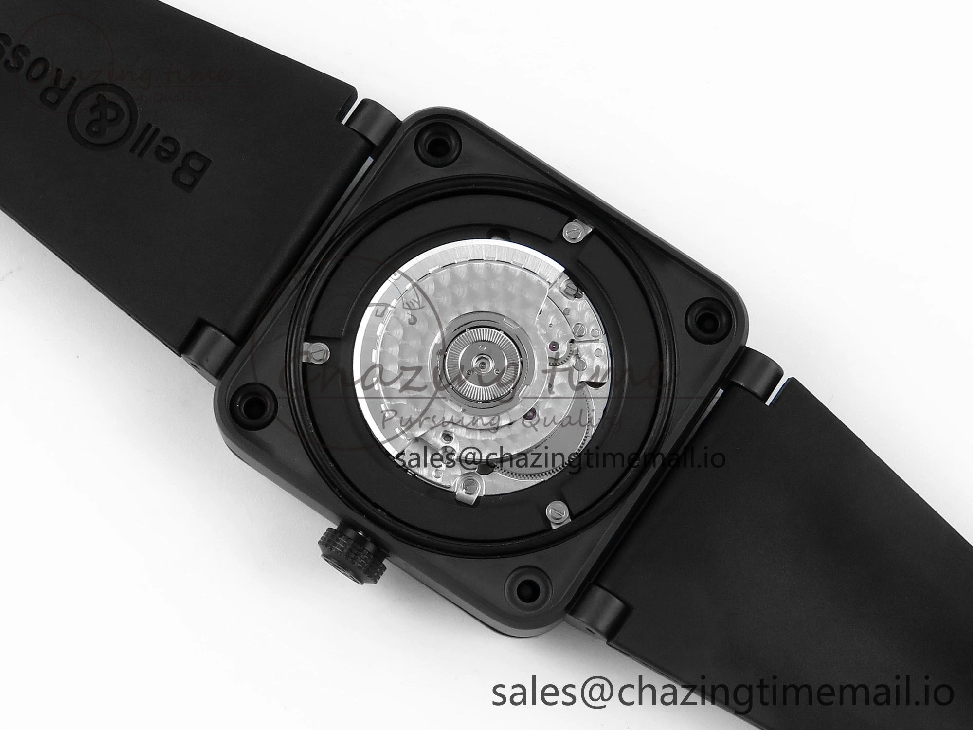 BR03 GyroCompass M+F 1:1 Best Edition Black Dial on Black Rubber Strap A Efficient 5152