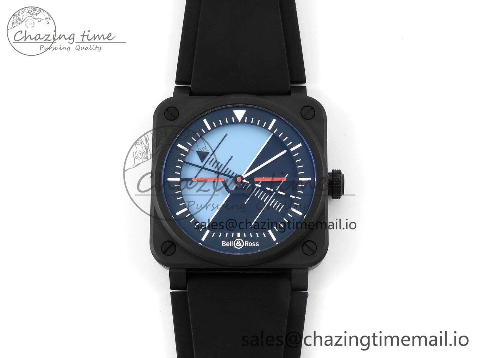 FashionForward BR03 Horizon M+F 1:1 Best Edition Black Blue Dial on Black Rubber Strap A 5150
