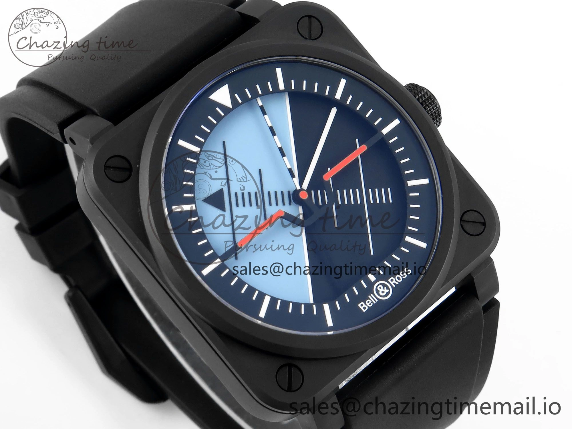 FashionForward BR03 Horizon M+F 1:1 Best Edition Black Blue Dial on Black Rubber Strap A 5150