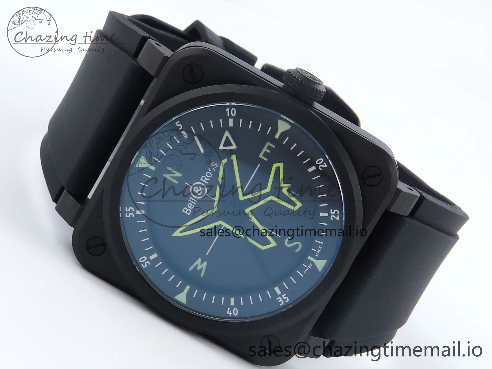 Refined BR03A Instruments BRF 1:1 Best Edition Black Dial on Black Rubber Strap A 5154