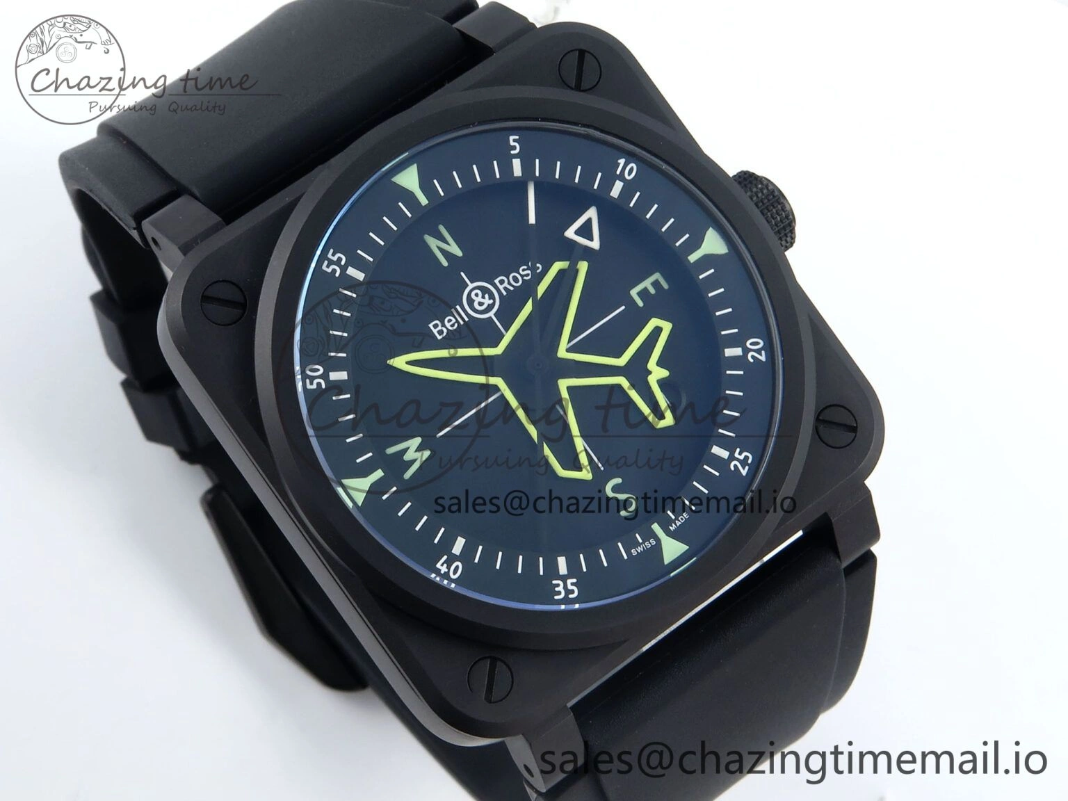 Refined BR03A Instruments BRF 1:1 Best Edition Black Dial on Black Rubber Strap A 5154