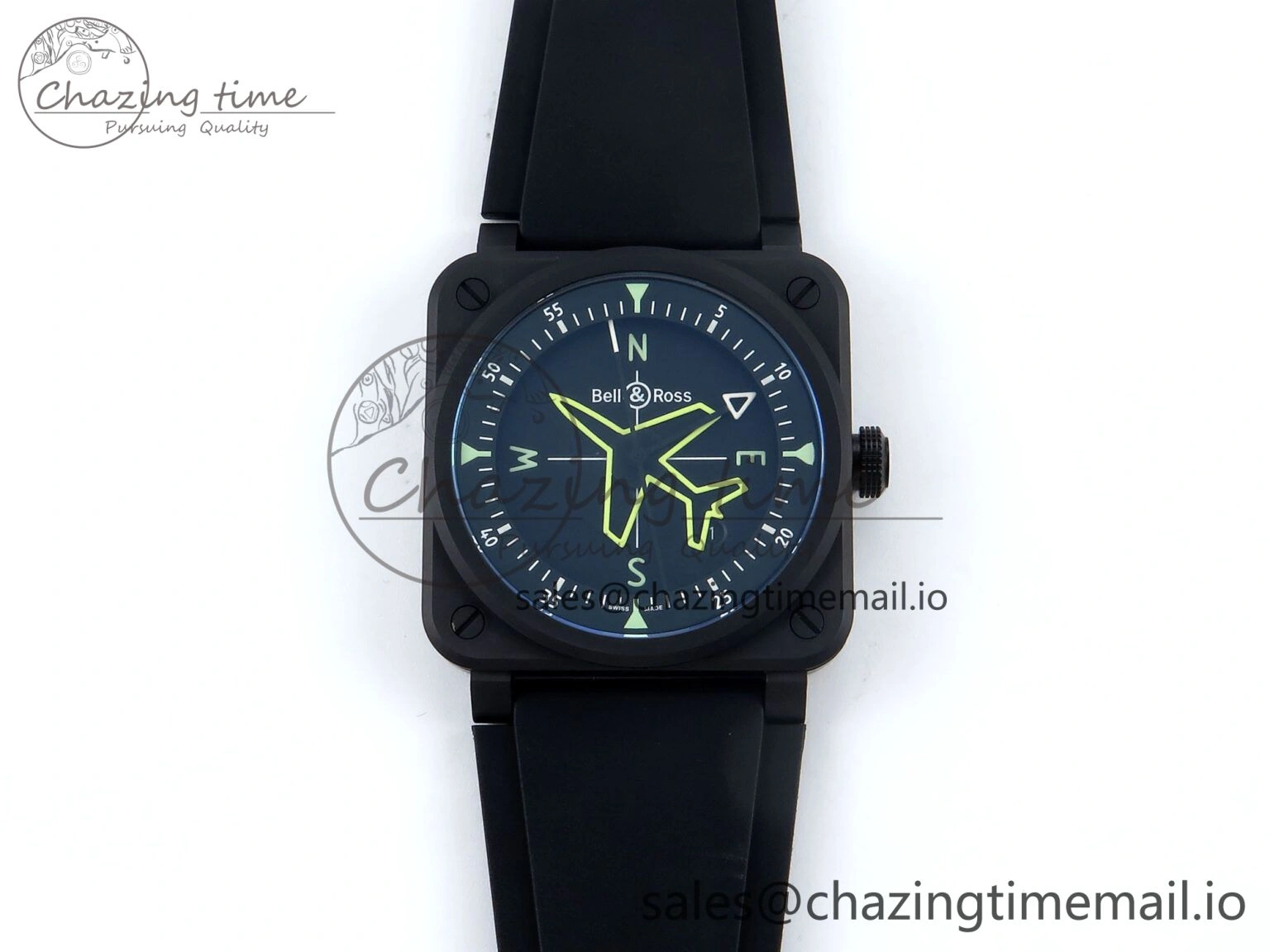 Refined BR03A Instruments BRF 1:1 Best Edition Black Dial on Black Rubber Strap A 5154