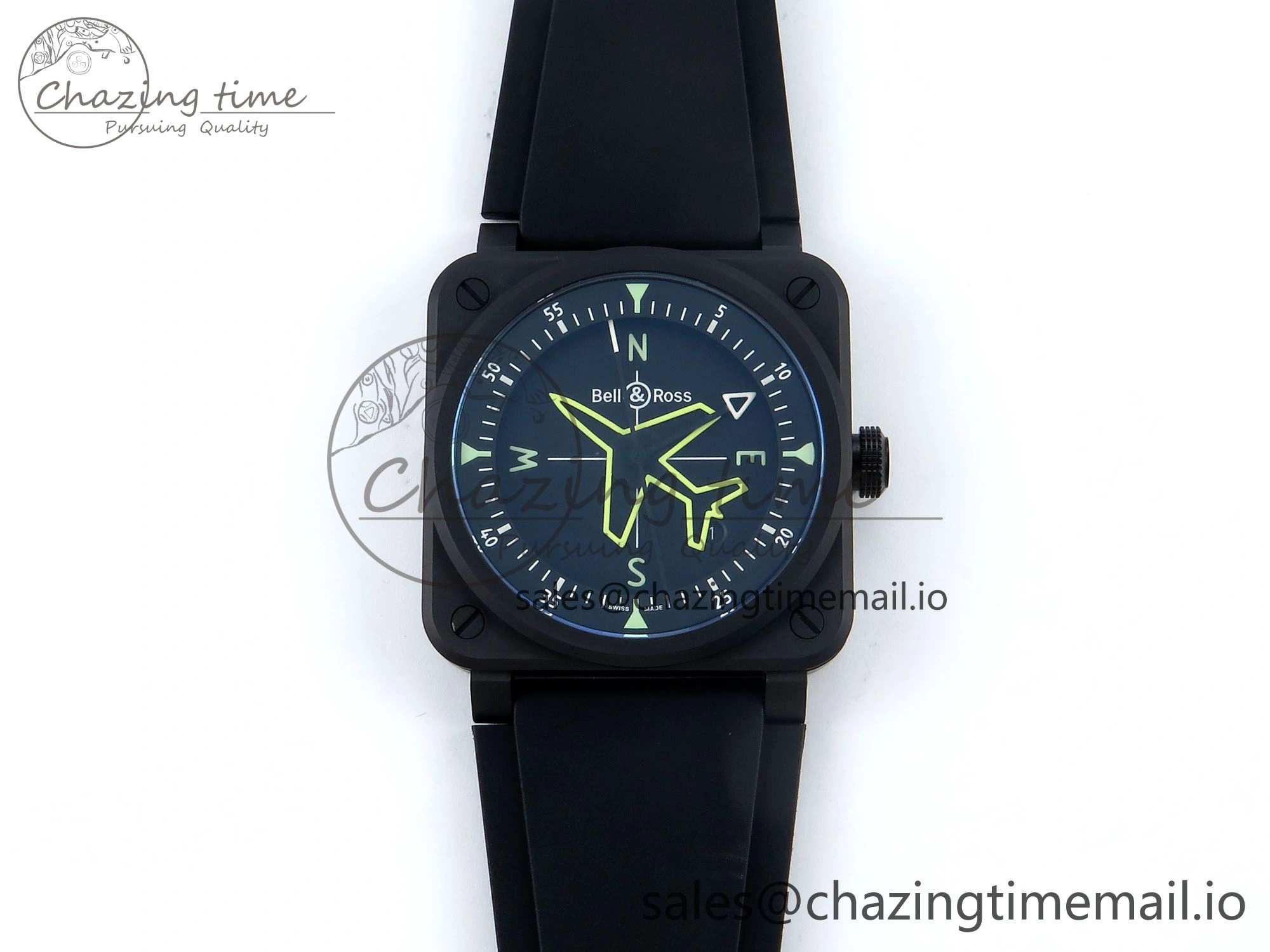 Refined BR03A Instruments BRF 1:1 Best Edition Black Dial on Black Rubber Strap A 5154