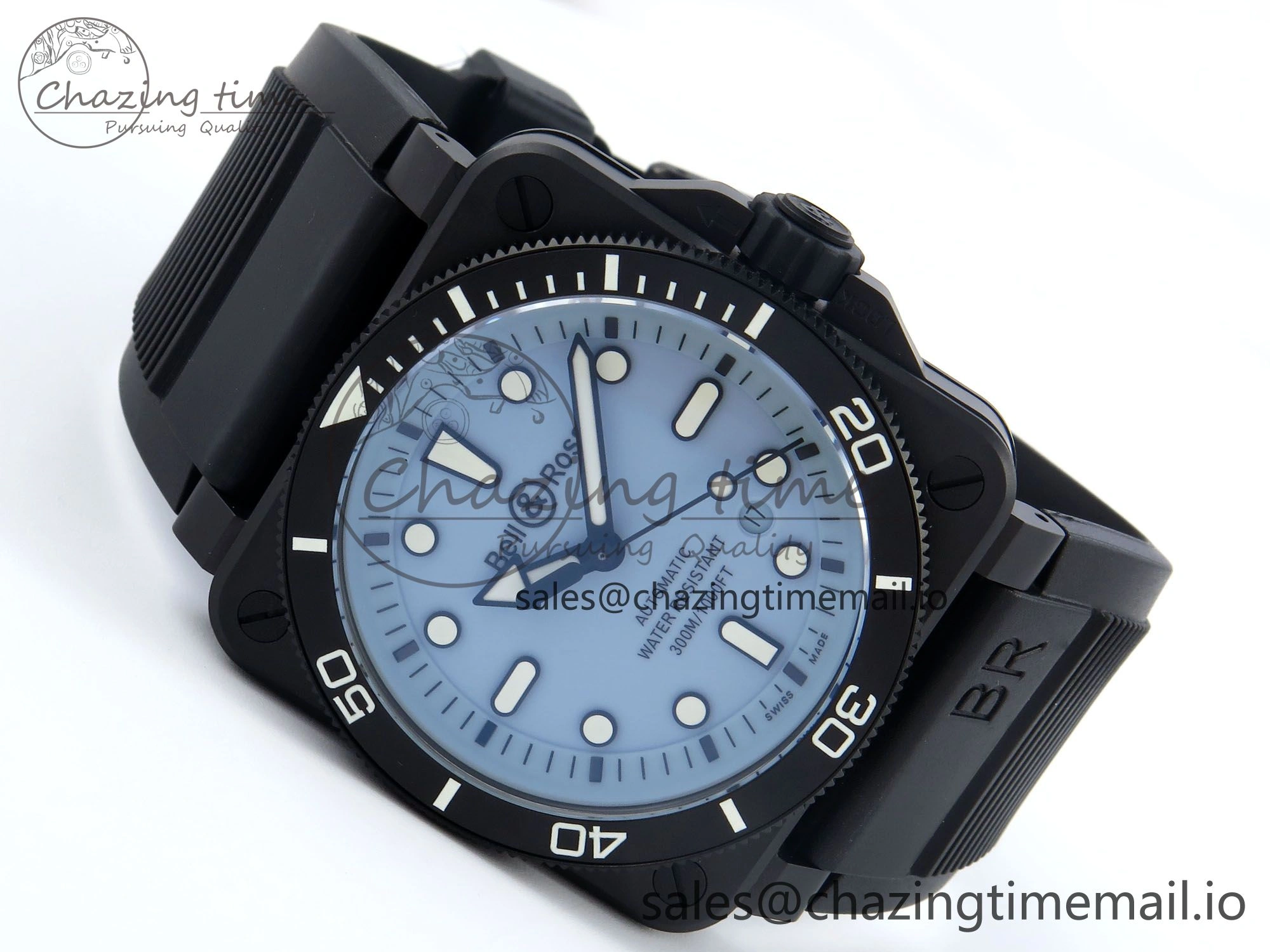 AllSeason BR03A Instruments BRF 1:1 Best Edition Blue Dial on Black Rubber Strap A 5157