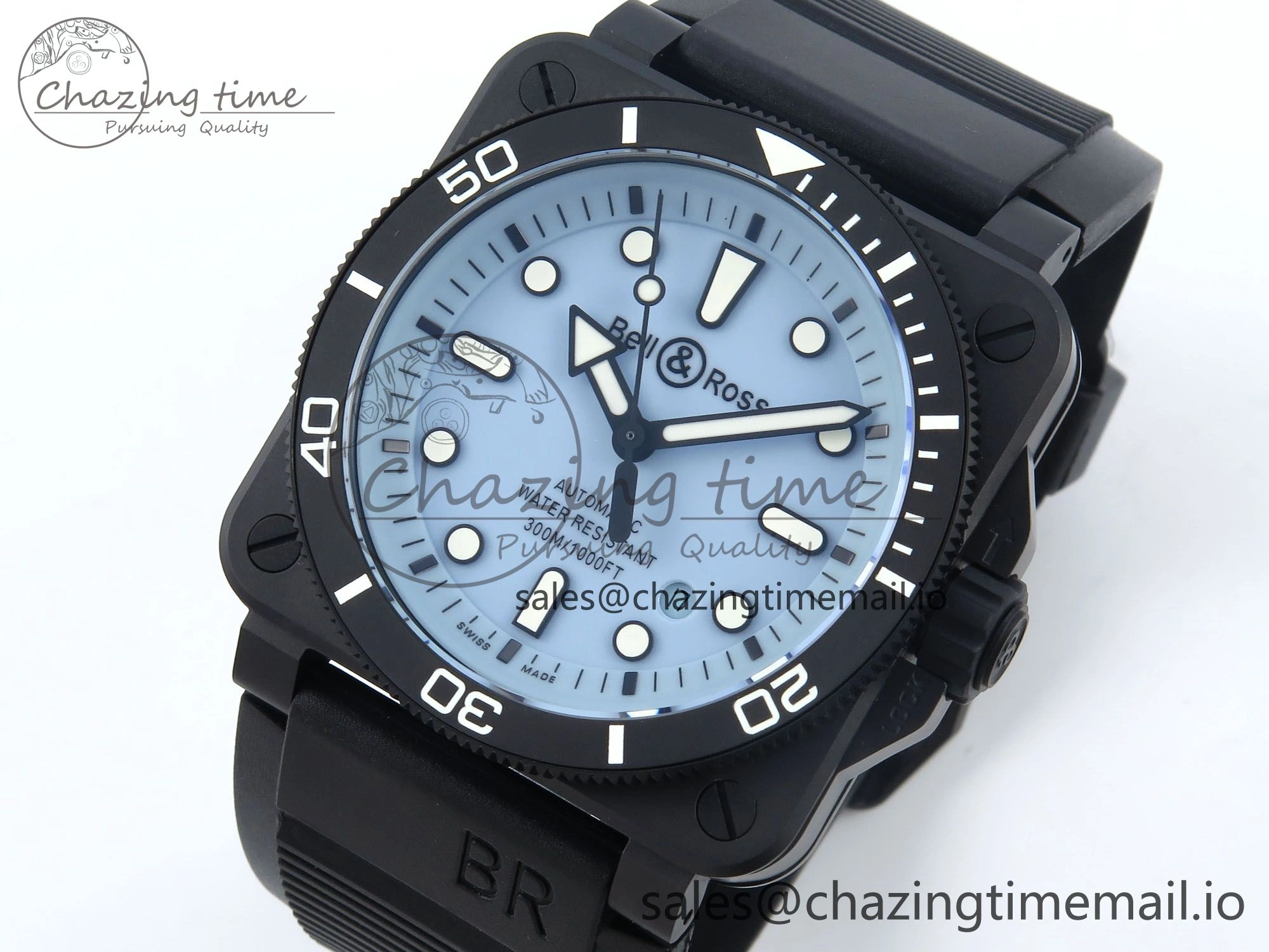 AllSeason BR03A Instruments BRF 1:1 Best Edition Blue Dial on Black Rubber Strap A 5157
