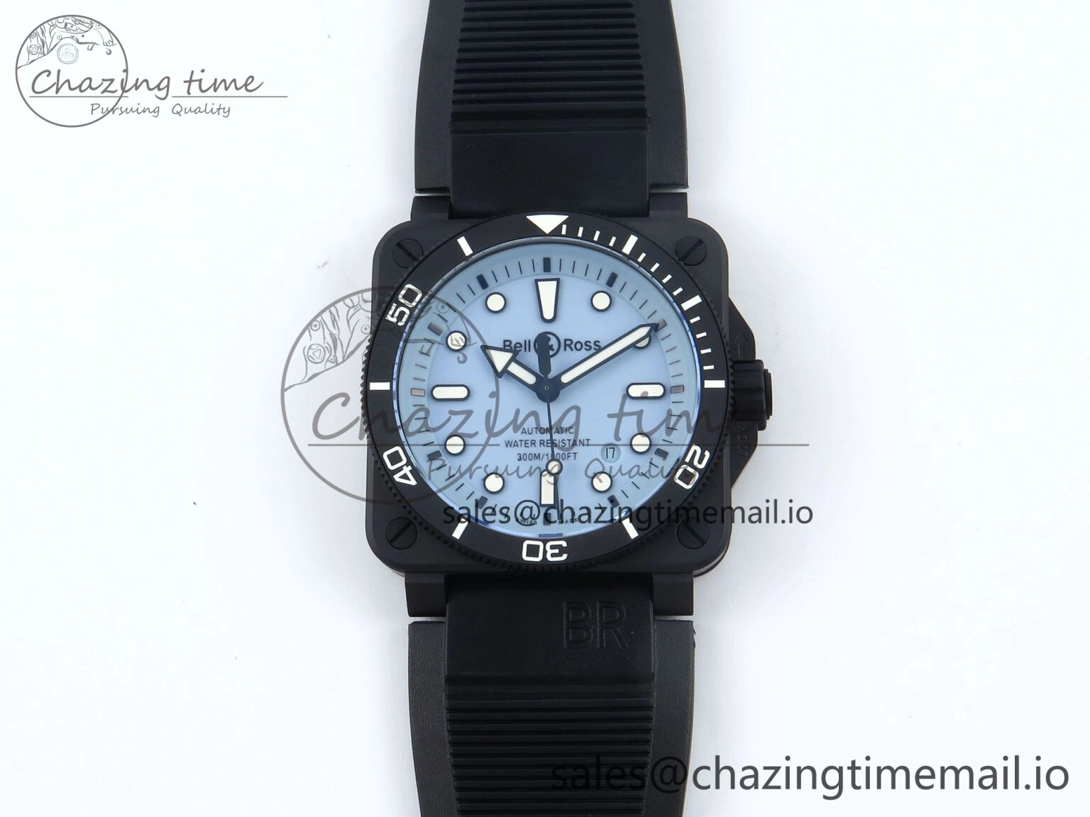 AllSeason BR03A Instruments BRF 1:1 Best Edition Blue Dial on Black Rubber Strap A 5157