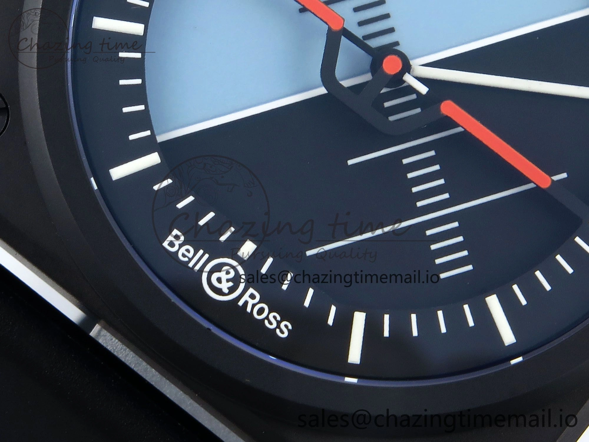 BR03A Instruments BRF 1:1 Best Edition Blue Black Dial on Black Rubber Strap A FreshLook 5153