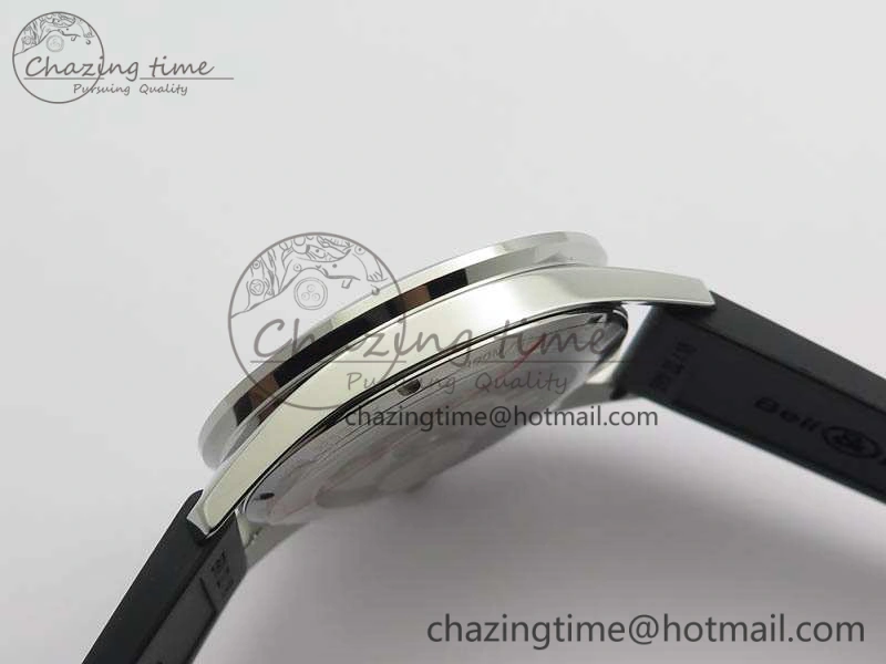 BR123 Vintage SS Brown Dial On Black Rubber Strap MIYOTA FastDry 5215