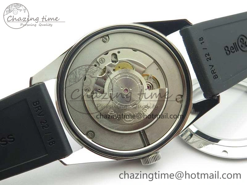 BR123 Vintage SS Brown Dial On Black Rubber Strap MIYOTA FastDry 5215