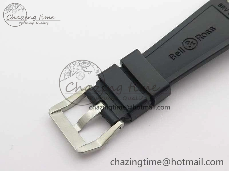 BR123 Vintage SS Brown Dial On Black Rubber Strap MIYOTA FastDry 5215