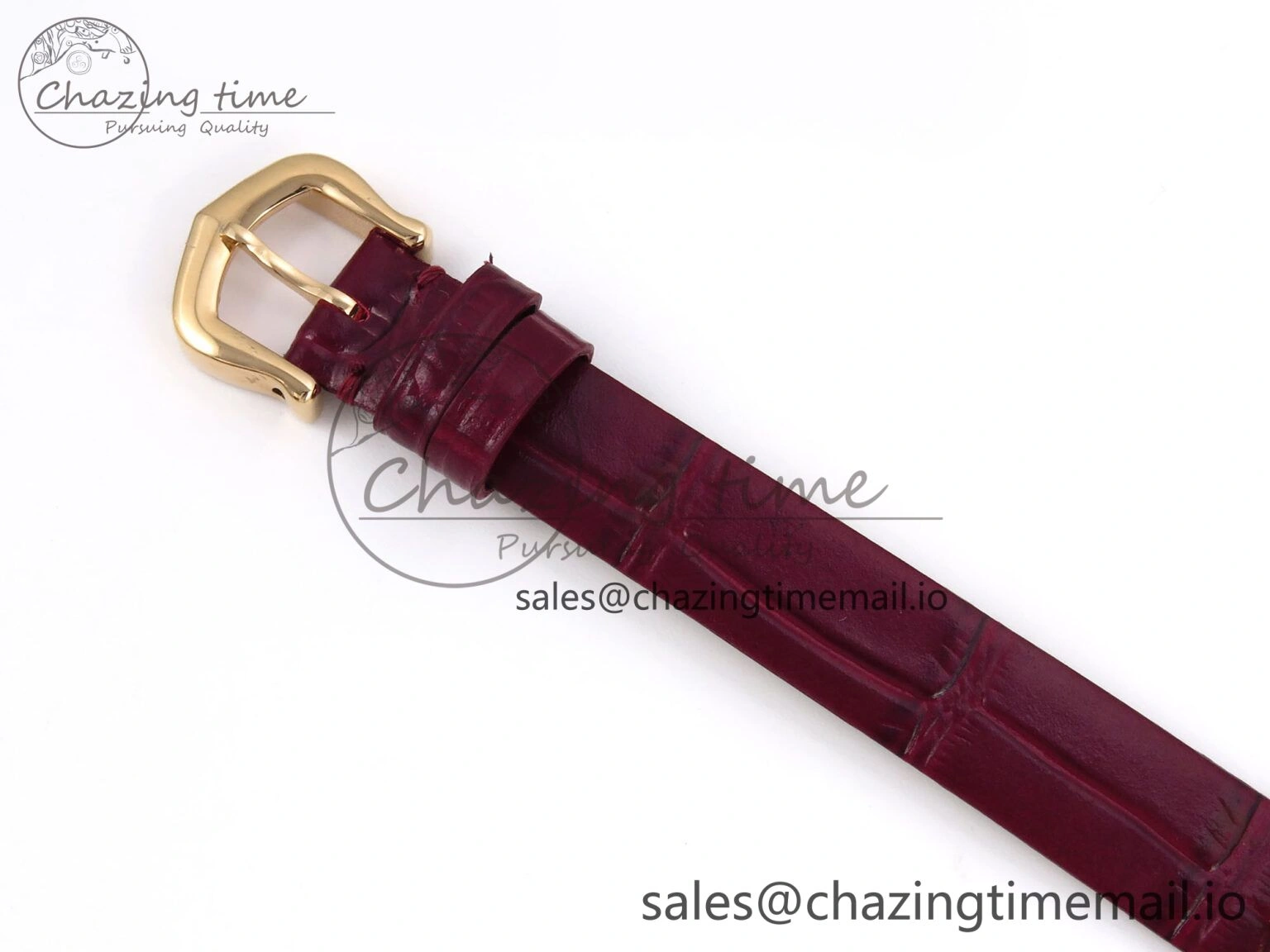 Fashionable Baignoire De Cartier RG AF 1:1 Best Edition Silver Dial Diamonds Bezel on Red Leather Strap Ronda Quartz 5863