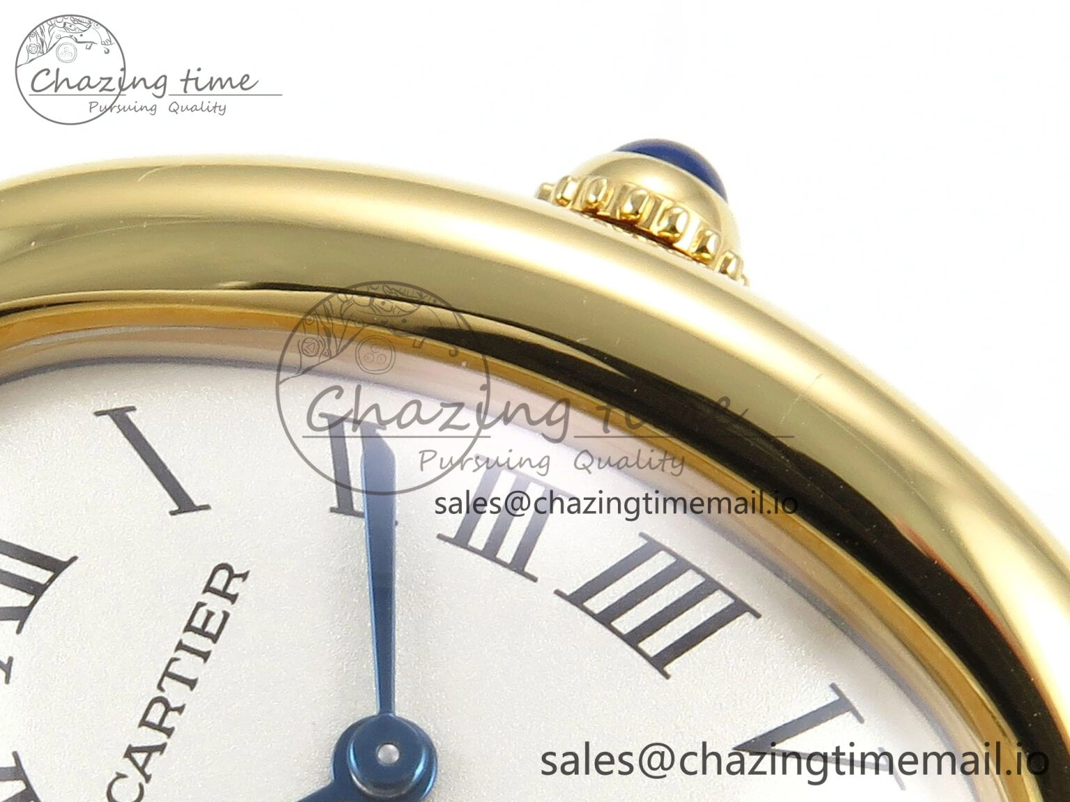 Lightweight Baignoire De Cartier YG AF 1:1 Best Edition Silver Dial on Black Leather Strap Ronda Quartz 5865