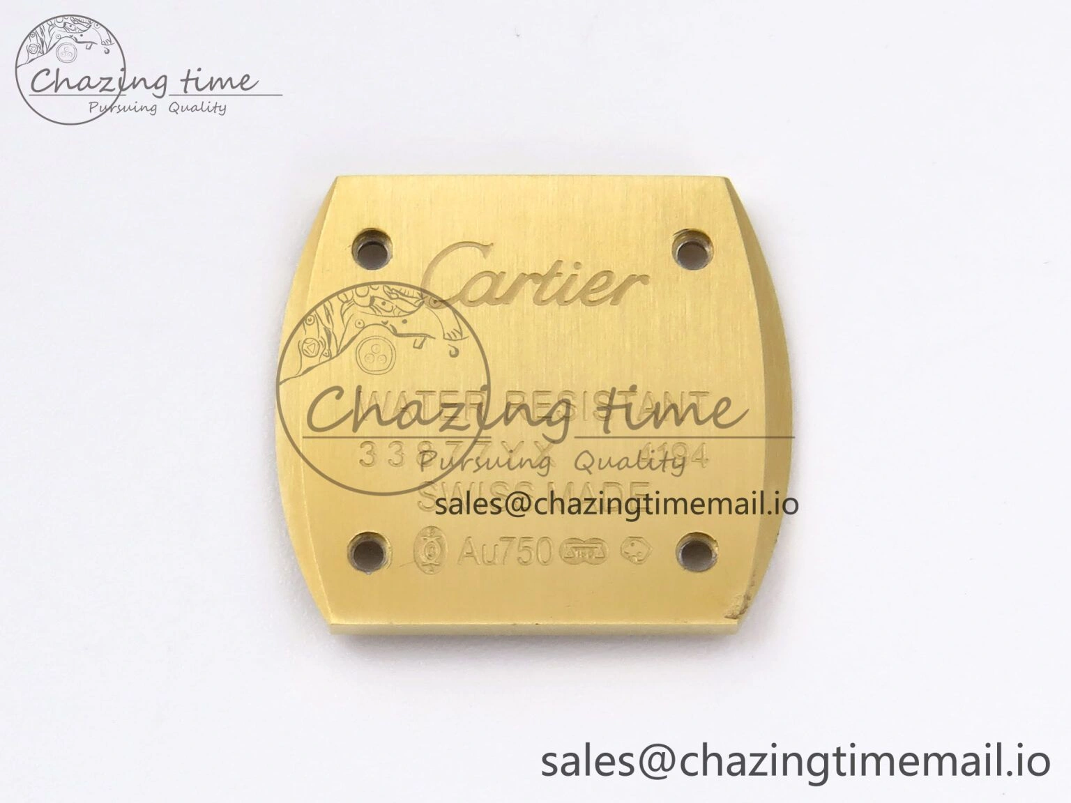 SmartChoice Baignoire De Cartier YG AF 1:1 Best Edition Silver Dial on Brown Leather Strap Ronda Quartz 5862