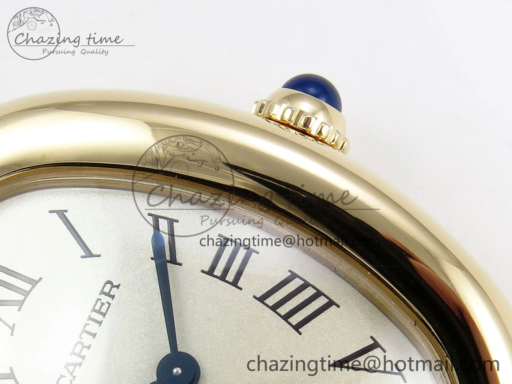 Popular Baignoire De Cartier YG DRF 1:1 Best Edition Silver Dial on Black Leather Strap Swiss Quartz 5963