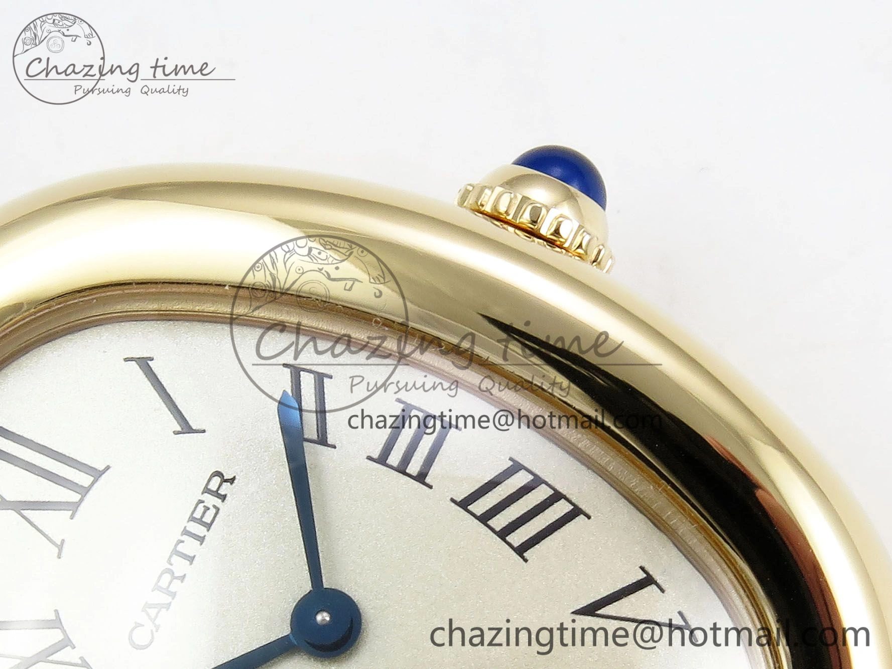 Baignoire De Cartier YG DRF 1:1 Best Edition Silver Dial on Brown Leather Strap Swiss Quartz Durable 5960