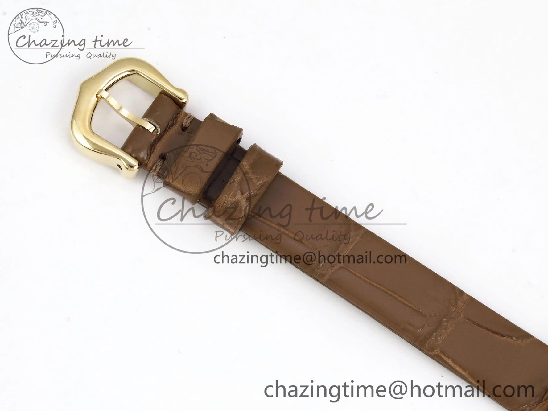 Baignoire De Cartier YG DRF 1:1 Best Edition Silver Dial on Brown Leather Strap Swiss Quartz Durable 5960