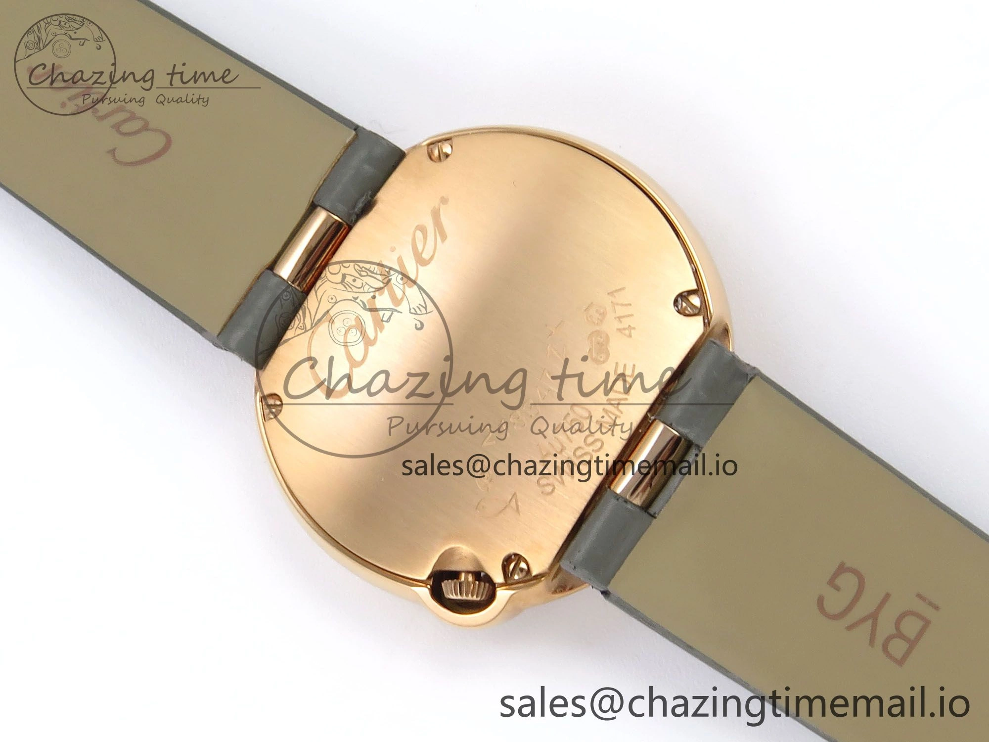 Ballon Blanc De Cartier 30mm RG AF 1:1 Best Edition Silvered Dial Diamonds Bezel on Green Leather Strap Ronda Quartz Versatile 5860