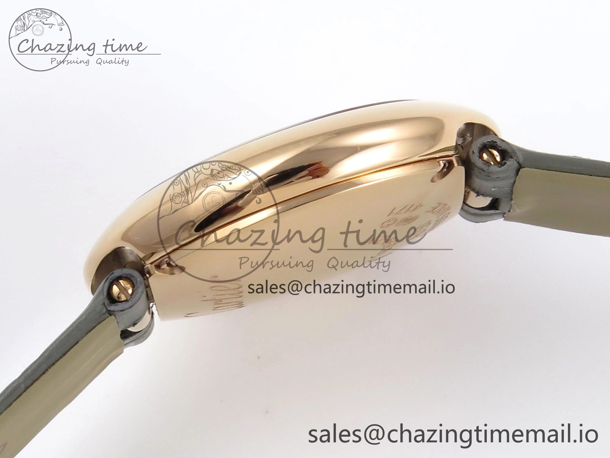 Ballon Blanc De Cartier 30mm RG AF 1:1 Best Edition Silvered Dial on Green Leather Strap Ronda Quartz Bold 5858