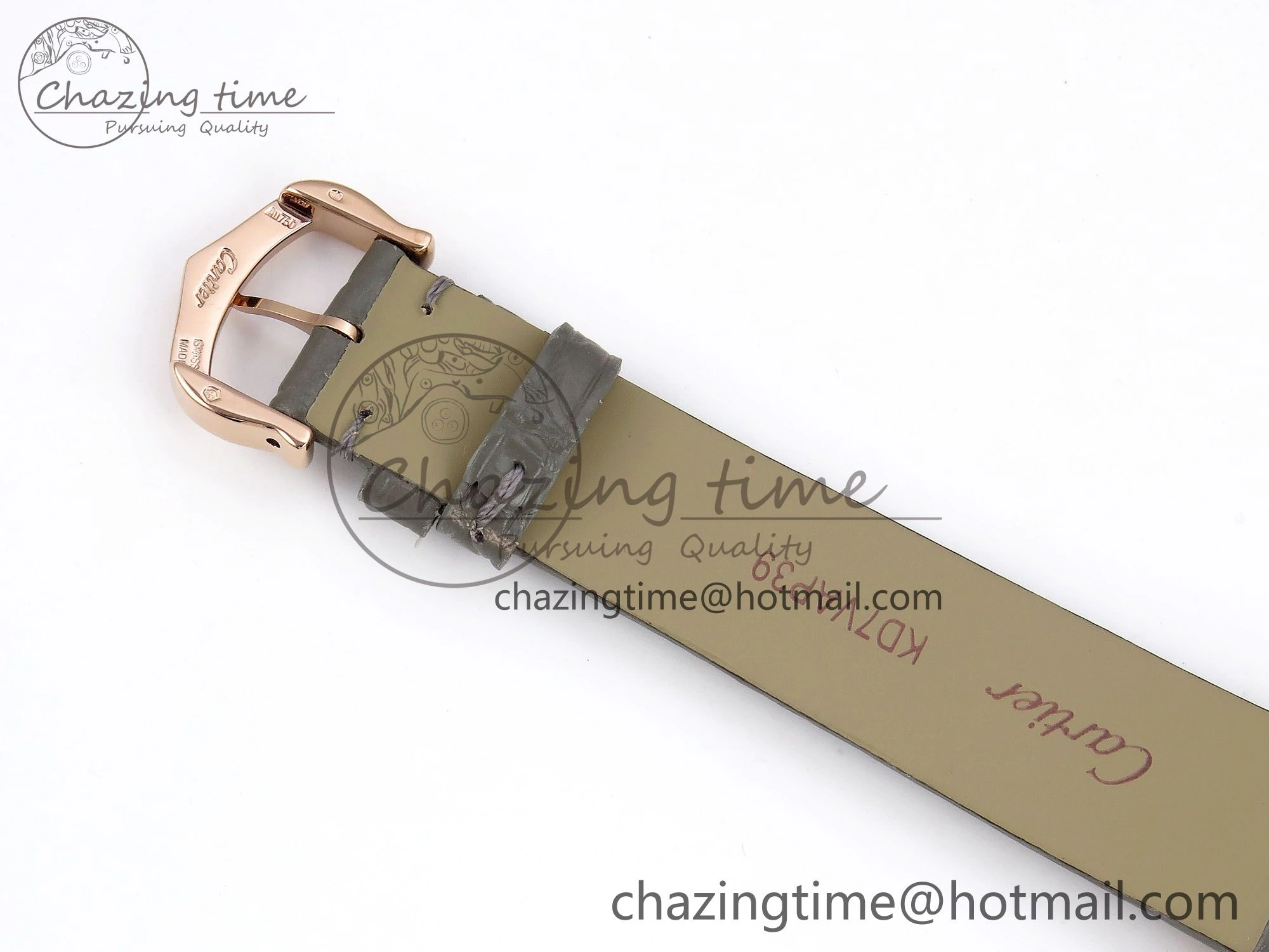 Ballon Blanc De Cartier 30mm RG DRF 1:1 Best Edition Silvered Texture Dial on Green Leather Strap Ronda Quartz NewStyle 5965