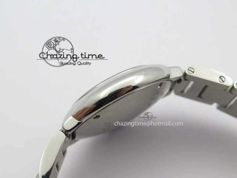 Ballon Bleu 28mm Ladies SS V6F 1:1 Best Edition White Dial On SS Bracelet Ronda Quartz V Flexible 6334