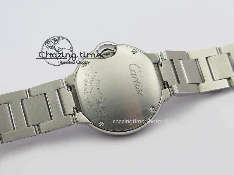 Ballon Bleu 28mm Ladies SS V6F 1:1 Best Edition White Dial On SS Bracelet Ronda Quartz V Flexible 6334