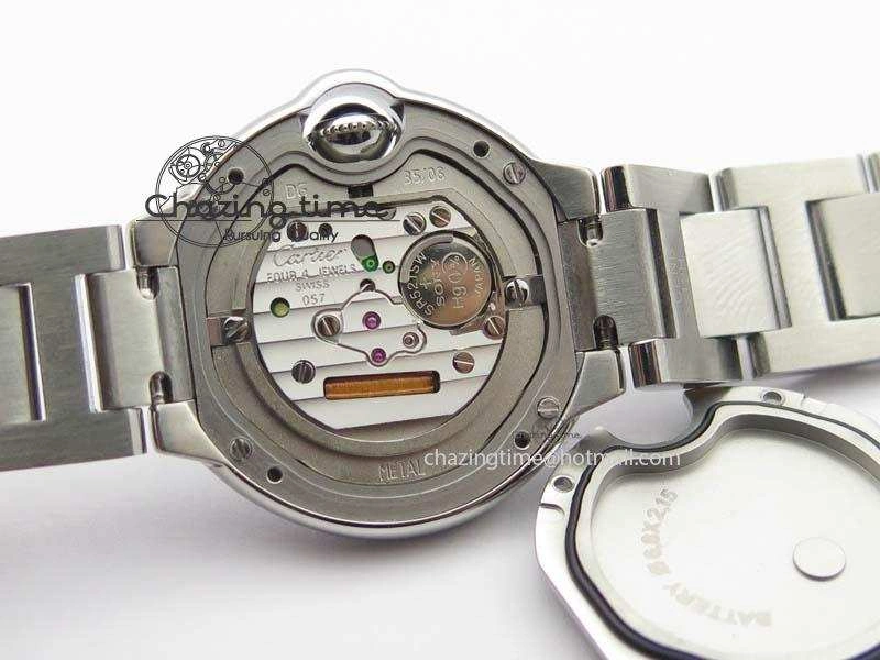 Ballon Bleu 28mm Ladies SS V6F 1:1 Best Edition White Dial On SS Bracelet Ronda Quartz V Flexible 6334
