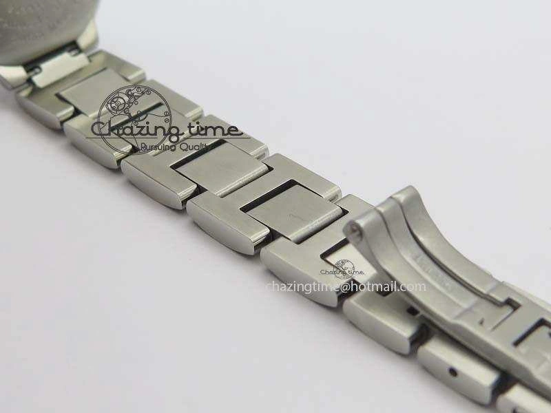 WrinkleFree Ballon Bleu 28mm Ladies V6F SS Diamonds Markers Pink MOP Dial On SS Bracelet Ronda Quartz 6341