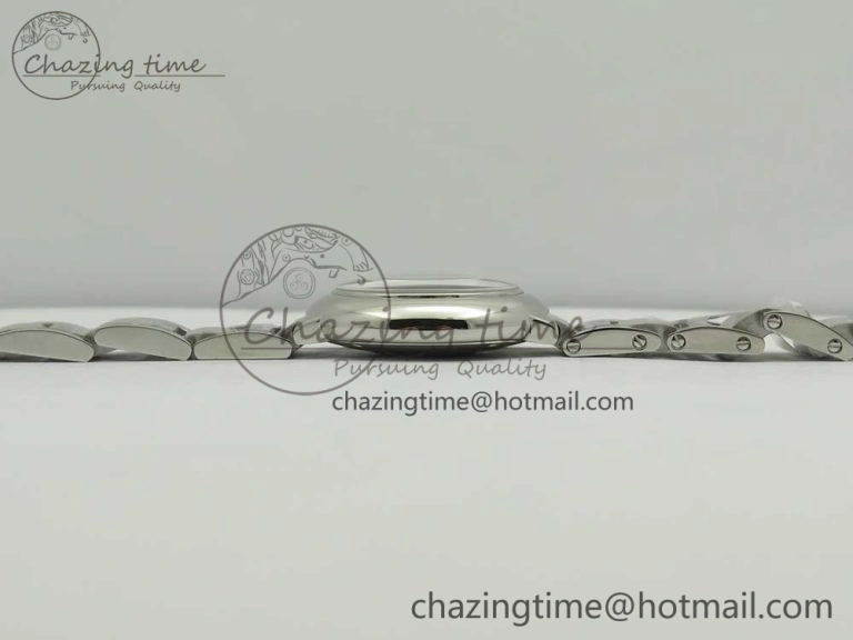 Stretchable Ballon Bleu 28mm SS AF 1:1 Best Edition White Dial on SS Bracelet Ronda Quartz 6134