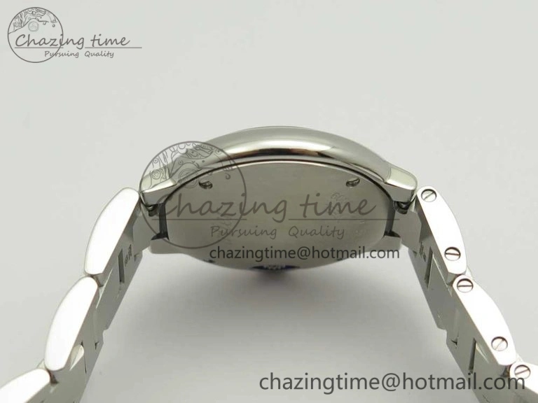 Stretchable Ballon Bleu 28mm SS AF 1:1 Best Edition White Dial on SS Bracelet Ronda Quartz 6134