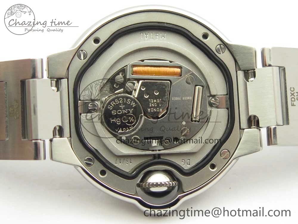 Stretchable Ballon Bleu 28mm SS AF 1:1 Best Edition White Dial on SS Bracelet Ronda Quartz 6134