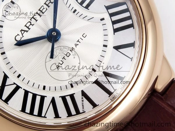 Ballon Bleu 33mm RG AF 1:1 Best Edition Silver Dial on Brown Leather Strap SEIKO NH05A Seasonal 6033